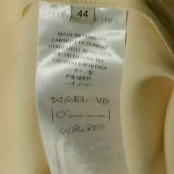 Stella McCartney Cream Wool Wide-Leg Trousers M