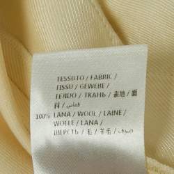 Stella McCartney Cream Wool Wide-Leg Trousers M