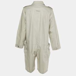 Stella McCartney Light Grey Striped Cotton Playsuit S