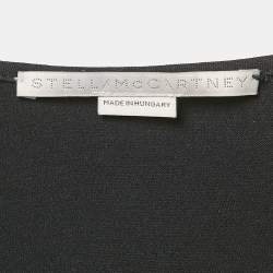 Stella McCartney Black Crepe Tie-Up Detail Mini Dress S