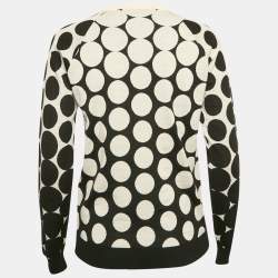 Stella McCartney Black/White Polka Dot Jacquard Knit Wool Sweater XS