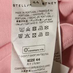 Stella McCartney Pink Printed Cotton Day Tripper Oversized T-Shirt M