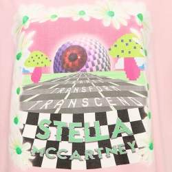 Stella McCartney Pink Printed Cotton Day Tripper Oversized T-Shirt M