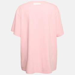 Stella McCartney Pink Printed Cotton Day Tripper Oversized T-Shirt M