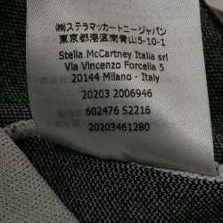 Pre Owned Stella McCartney White Plaid Knit Trousers M