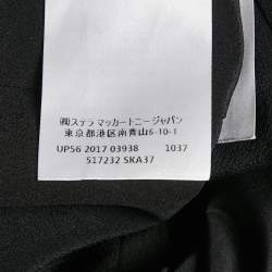 Stella McCartney Black Silk Blend Bow Detail One Shoulder Top S