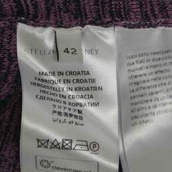 Stella McCartney Purple Patterned Cotton Knit Sweater M
