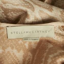 Stella McCartney Beige Snake Pattern Jacquard Short Dress L