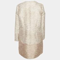 Stella McCartney Beige Snake Pattern Jacquard Short Dress L