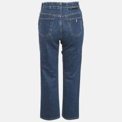 Stella McCartney Blue Denim Heart Applique Detail Straight Leg S Waist 27"