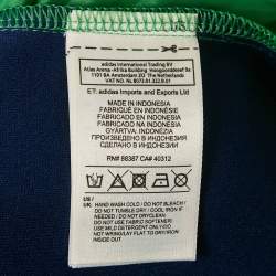 Stella McCartney x Adidas Green Nylon Knit Turtle Neck Sweatshirt M