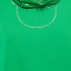 Stella McCartney x Adidas Green Nylon Knit Turtle Neck Sweatshirt M