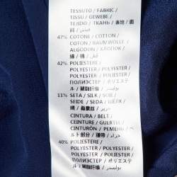 Stella McCartney Blue Cotton & Silk One Shoulder Dress M
