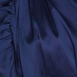 Stella McCartney Blue Cotton & Silk One Shoulder Dress M