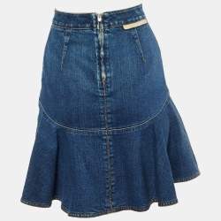 Stella McCartney Blue Denim A-Line Mini Skirt S