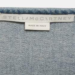 Pre Owned Stella McCartney Blue Denim Scoop Neck Mini Dress M