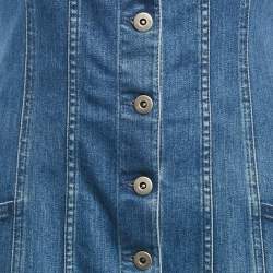 Pre Owned Stella McCartney Blue Denim Scoop Neck Mini Dress M