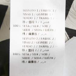 Pre Owned Stella McCartney Black/White Striped Jacquard Silk Belted Trousers S