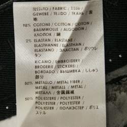 Pre Owned Stella McCartney Black Denim Decorated Detail Jeans S