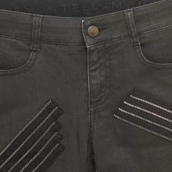 Pre Owned Stella McCartney Black Denim Decorated Detail Jeans S