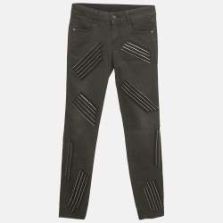 Pre Owned Stella McCartney Black Denim Decorated Detail Jeans S