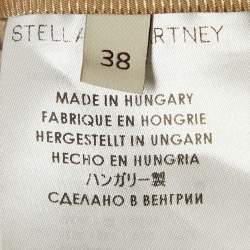 Pre Owned Stella McCartney Beige Jacquard and Cotton Zip-Up Jacket S