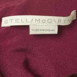 Pre Owned Stella McCartney Burgundy Velvet Sleeveless Lace Trimmed Long Dress M