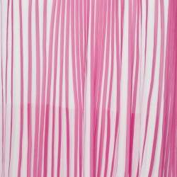 Pre Owned Stella McCartney Pink/Red Pleated Crepe Sleeveless Dress M