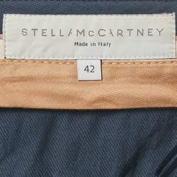Pre Owned Stella McCartney Blue Pinstripe Wool Trousers M