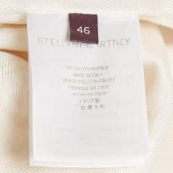 Pre Owned Stella McCartney Cream Wool Contrast Lapel Blazer L