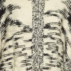 Pre Owned Stella McCartney Ivory Chunky Fleece Wool Knit Cardigan S