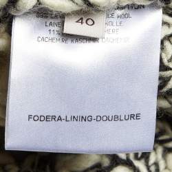 Pre Owned Stella McCartney Ivory Chunky Fleece Wool Knit Cardigan S