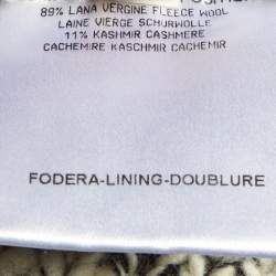 Pre Owned Stella McCartney Ivory Chunky Fleece Wool Knit Cardigan S