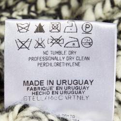 Pre Owned Stella McCartney Ivory Chunky Fleece Wool Knit Cardigan S