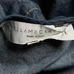 Pre Owned Stella McCartney Blue Cotton Halter Neck Backless Playsuit M