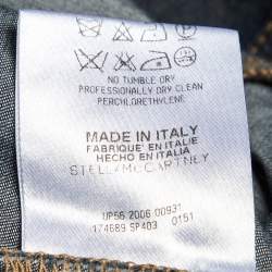 Pre Owned Stella McCartney Blue Cotton Halter Neck Backless Playsuit M