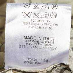 Pre Owned Stella McCartney Cream Check Print Sheer Silk Camisole Top M