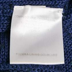 Pre Owned Stella McCartney Blue Sequin Cotton Knit Jogger Pants S