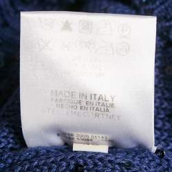 Pre Owned Stella McCartney Blue Sequin Cotton Knit Jogger Pants S