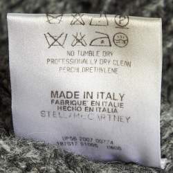 Pre Owned Stella McCartney Grey Fleece Wool Zip-Up Sleeveless Cardigan S