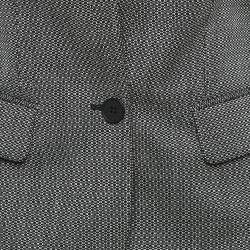 Pre Owned Stella McCartney Black Patterned Wool Single Breasted Blazer S