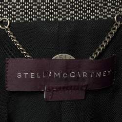Pre Owned Stella McCartney Black Patterned Wool Single Breasted Blazer S