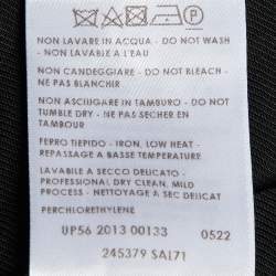 Pre Owned Stella McCartney Black Patterned Wool Single Breasted Blazer S