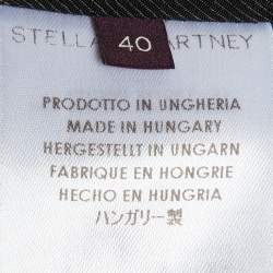 Pre Owned Stella McCartney Black Patterned Wool Single Breasted Blazer S