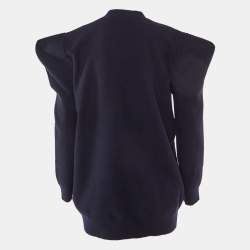 Pre Owned Stella McCartney Navy Blue Wool Button Front Oversized Cardigan XS