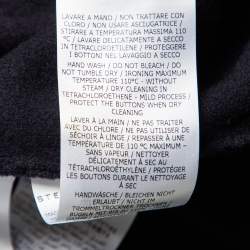 Pre Owned Stella McCartney Navy Blue Wool Button Front Oversized Cardigan XS