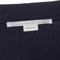 Pre Owned Stella McCartney Navy Blue Wool Button Front Oversized Cardigan XS