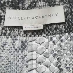 Pre Owned Stella McCartney Grey Snakeskin Print Silk Joggers M