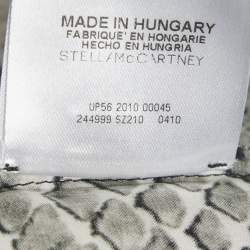 Pre Owned Stella McCartney Grey Snakeskin Print Silk Joggers M