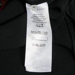 Pre Owned Stella McCartney Black Floral Embroidered Crepe Blouse S